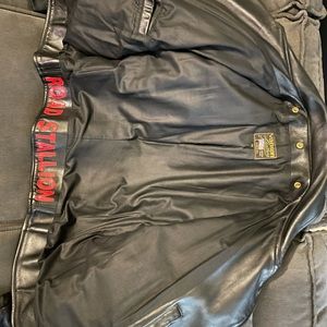 Vanson Black/Red Road Stallion leather Jacket
